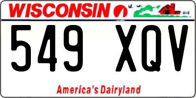 WI license plate 549XQV