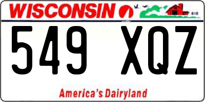 WI license plate 549XQZ