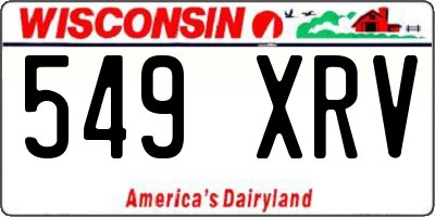 WI license plate 549XRV