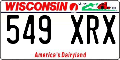 WI license plate 549XRX