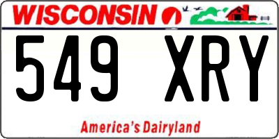 WI license plate 549XRY