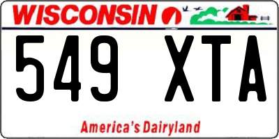 WI license plate 549XTA