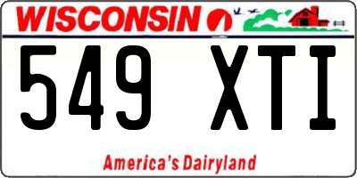 WI license plate 549XTI
