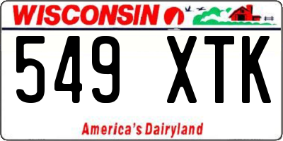 WI license plate 549XTK