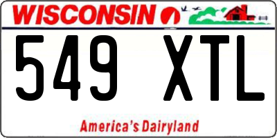 WI license plate 549XTL