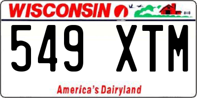 WI license plate 549XTM