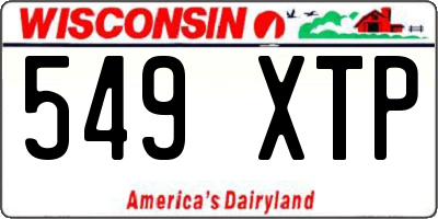 WI license plate 549XTP