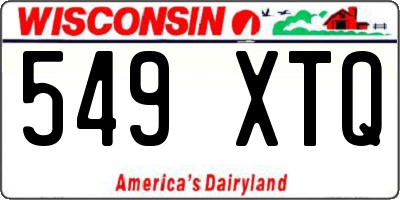 WI license plate 549XTQ