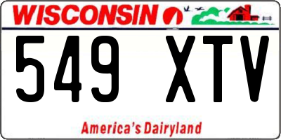WI license plate 549XTV