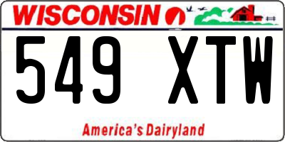 WI license plate 549XTW