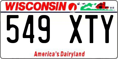 WI license plate 549XTY