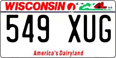 WI license plate 549XUG