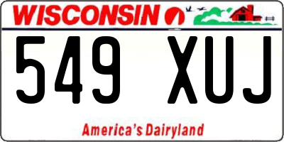 WI license plate 549XUJ