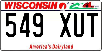 WI license plate 549XUT