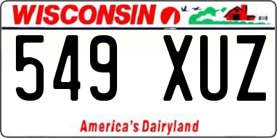 WI license plate 549XUZ