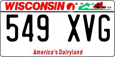 WI license plate 549XVG