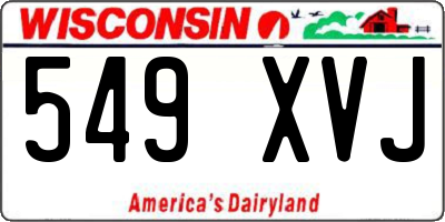 WI license plate 549XVJ