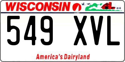 WI license plate 549XVL
