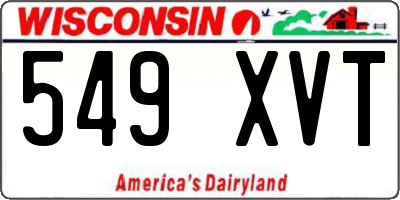 WI license plate 549XVT