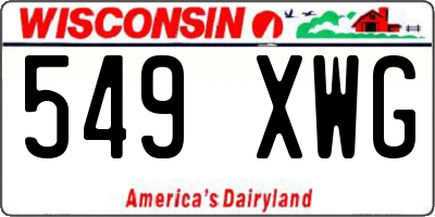 WI license plate 549XWG