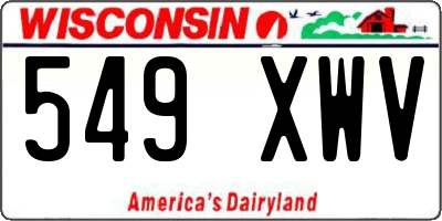 WI license plate 549XWV