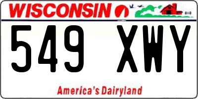 WI license plate 549XWY