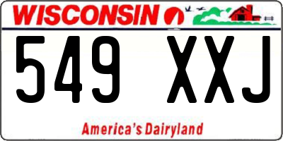 WI license plate 549XXJ