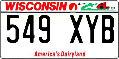 WI license plate 549XYB