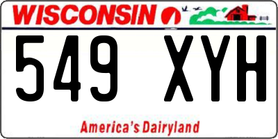 WI license plate 549XYH
