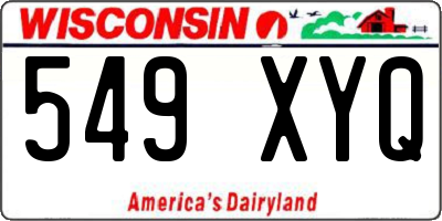 WI license plate 549XYQ