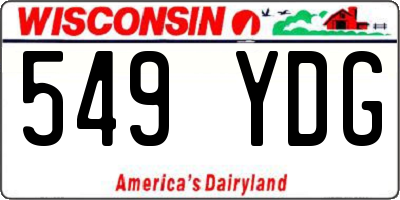 WI license plate 549YDG