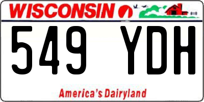 WI license plate 549YDH