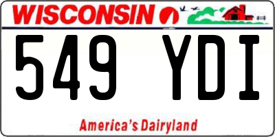 WI license plate 549YDI