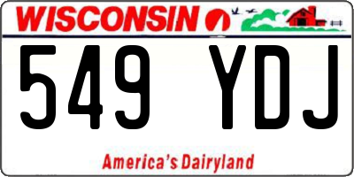 WI license plate 549YDJ