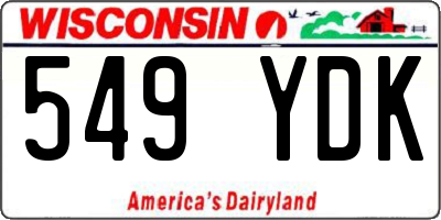 WI license plate 549YDK