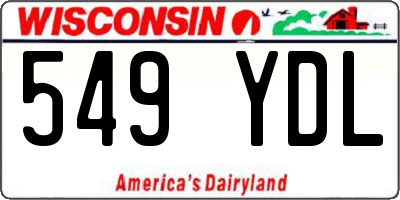 WI license plate 549YDL