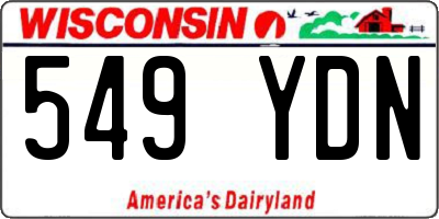 WI license plate 549YDN