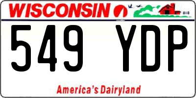 WI license plate 549YDP