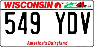 WI license plate 549YDV
