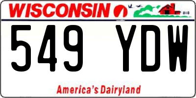 WI license plate 549YDW