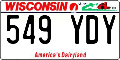 WI license plate 549YDY