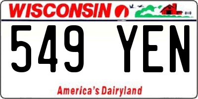 WI license plate 549YEN