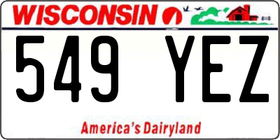 WI license plate 549YEZ