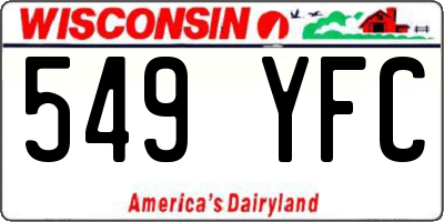 WI license plate 549YFC