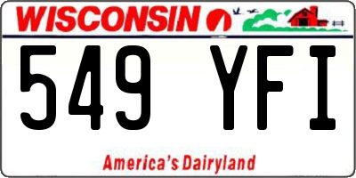 WI license plate 549YFI