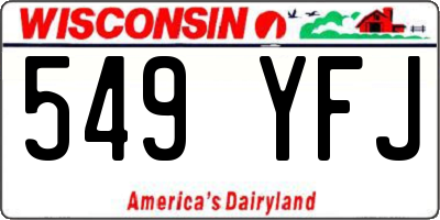 WI license plate 549YFJ
