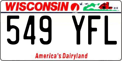 WI license plate 549YFL