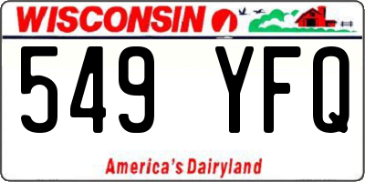 WI license plate 549YFQ