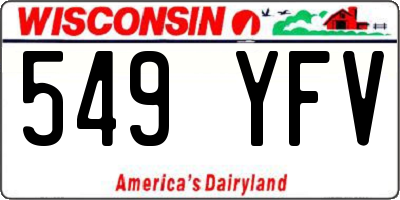 WI license plate 549YFV