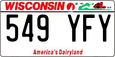 WI license plate 549YFY